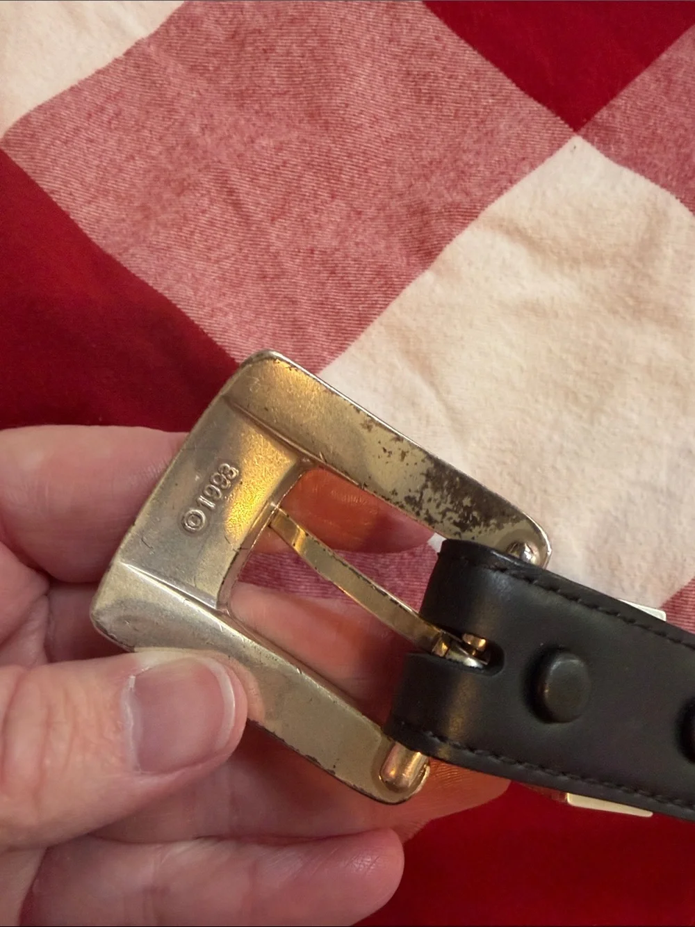 Vtg Brighton Leather Belt 1993